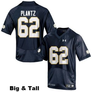 Notre Dame Fighting Irish Men's Logan Plantz #62 Navy Blue Under Armour Authentic Stitched Big & Tall College NCAA Football Jersey XIB7499TL